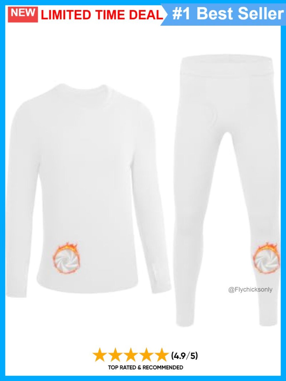 Boys Thermal Underwear Set Fleece Lined Long Johns Base Layer